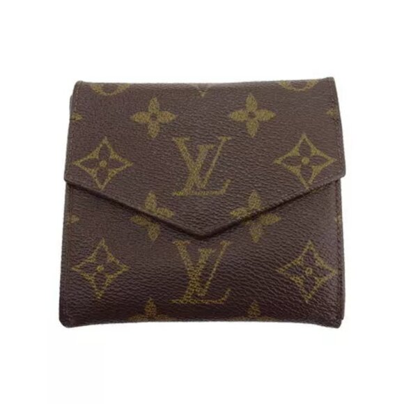 LOUIS VUITTON W Hook Wallet Monogram Beige Monogram Canvas Authentic Used - Picture 2 of 9